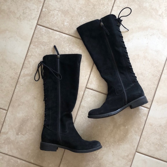 ☔️👢SOFFT SHARNELL WATERPROOF TALL BLACK SUEDE BOOTS | Size 8.5M - Picture 2 of 9